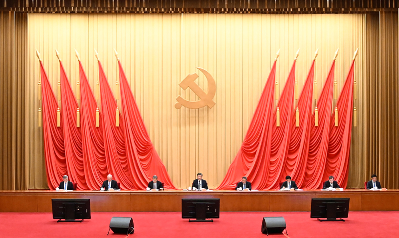 4月3日，进建贯彻习近平新时期中国特色社会主义思想主题教育工作会议在北京召开。中共中央总书记、国度主席、中央军委主席习近平出席会议并颁发沉要讲话。李强、赵乐际、王沪宁、蔡奇、丁薛祥、李希、韩正出席会议。